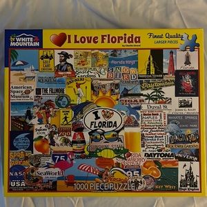 Jigsaw puzzle. “I love Florida”, 1000 piece. Fun one to put together!